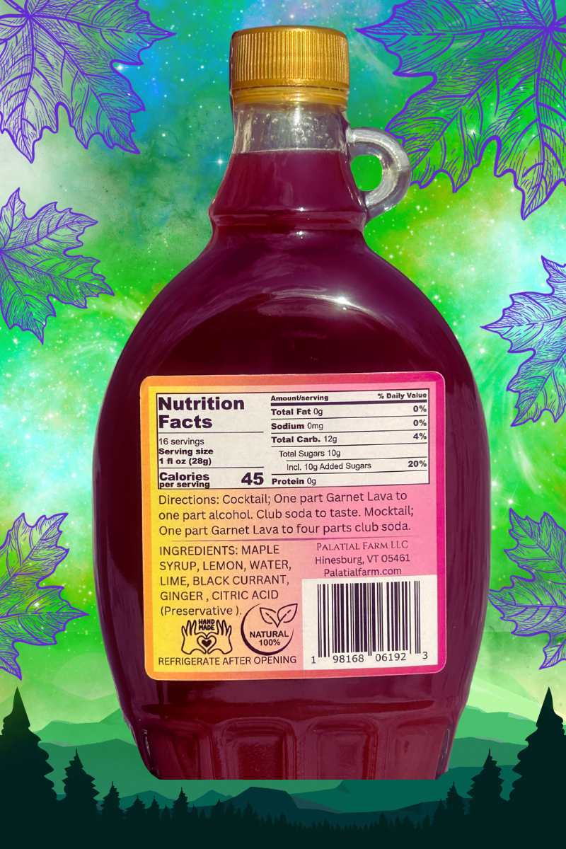 Garnet Lava Cocktail Syrup 16 OZ & 8 OZ