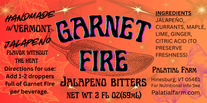 Garnet Fire Jalapeno Bitters 2 OZ