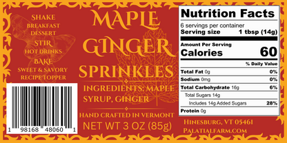 Maple Ginger Sprinkles 3 OZ